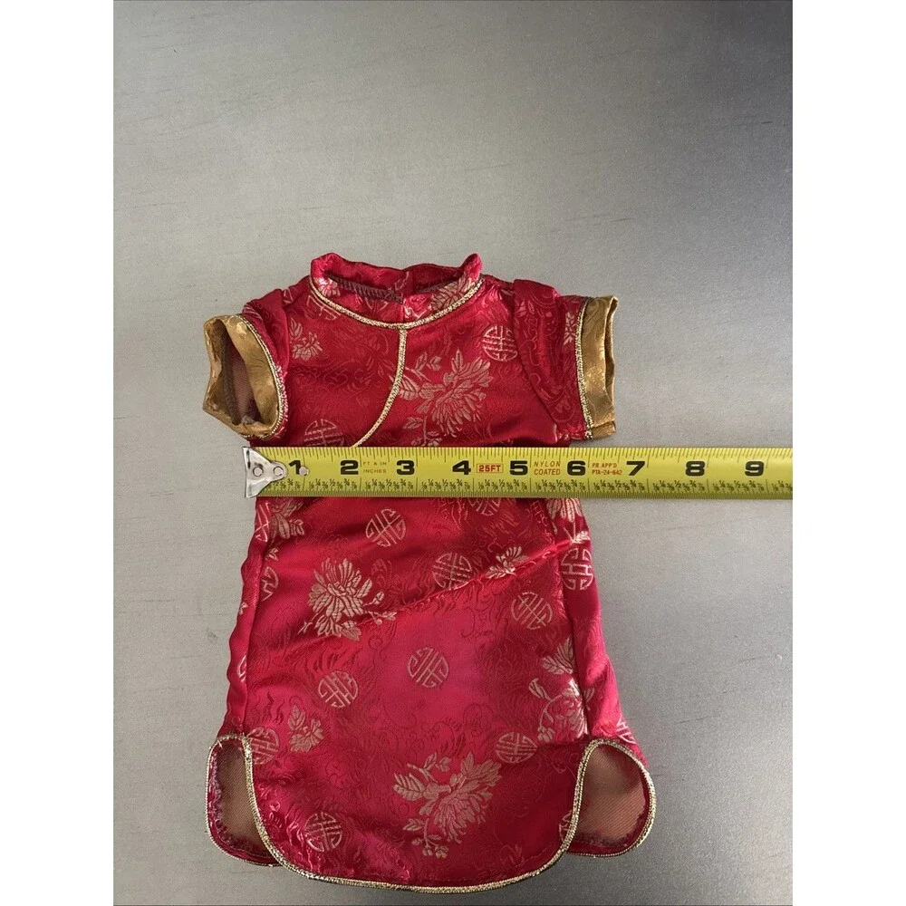 Girls Doll Dress Vintage American Girl Doll Lunar New Year Red Dress